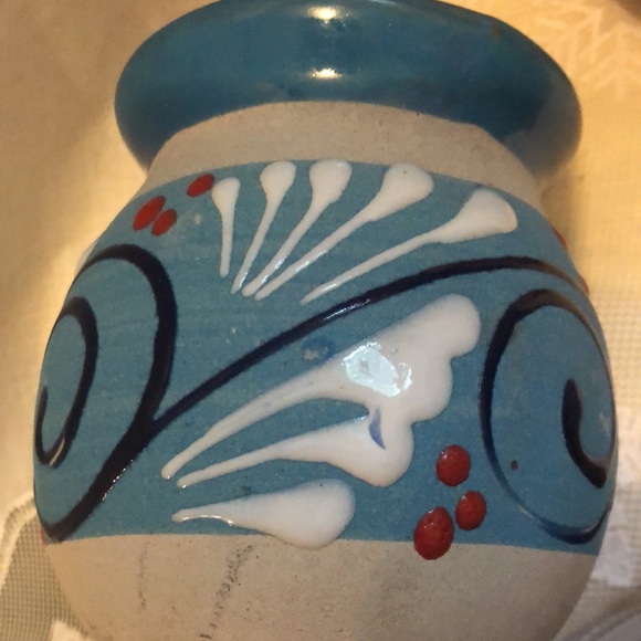 2 Beautiful handmade pottery terra-cotta hand-painted mugs - Picture 5 of 6